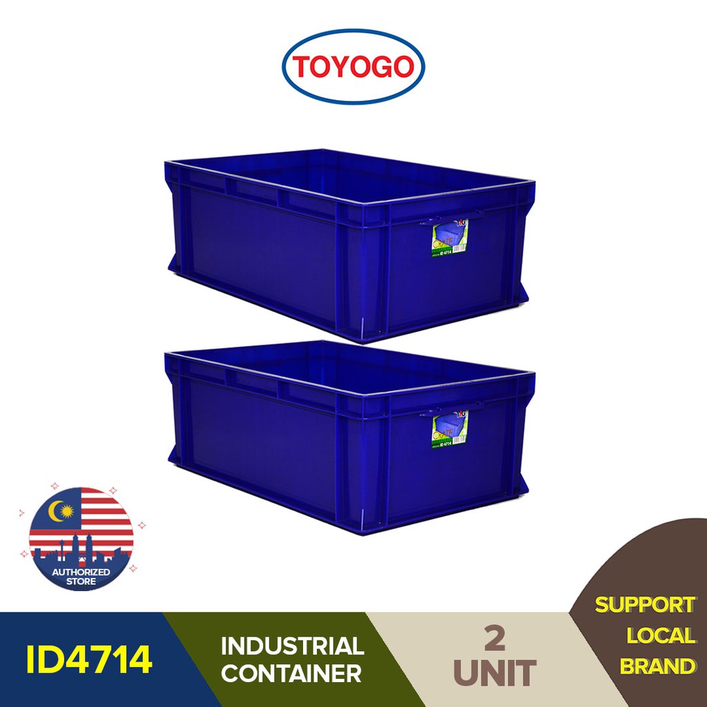 Toyogo Industrial Stackable Container Basket Storage Box Heavy Duty ...