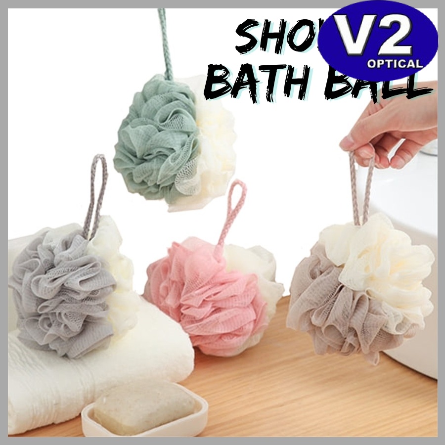 Shower Bath Balls Rich Bubbles Body Flower Bath Sponge Brush Body Pouf ...