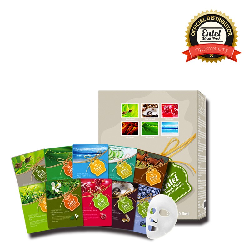Sheet Mask , Entel Premium Mask (30 Sheets/Pack) - KKM approved ...