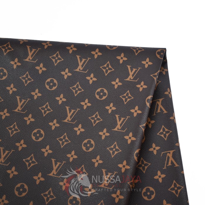 Louis Vuitton Leather Gray  Lv Leather Fabric By The Yard Gray