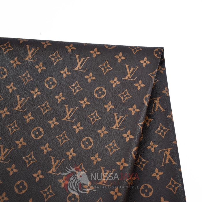 Louis Vuitton Leather Gray  Lv Leather Fabric By The Yard Gray For Sale