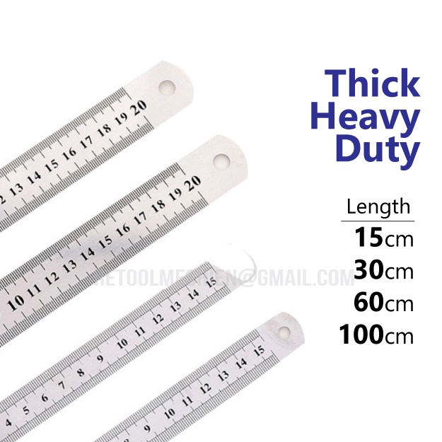 Stick Metal Ruler (available in 15 20 30 60 and 100cm)