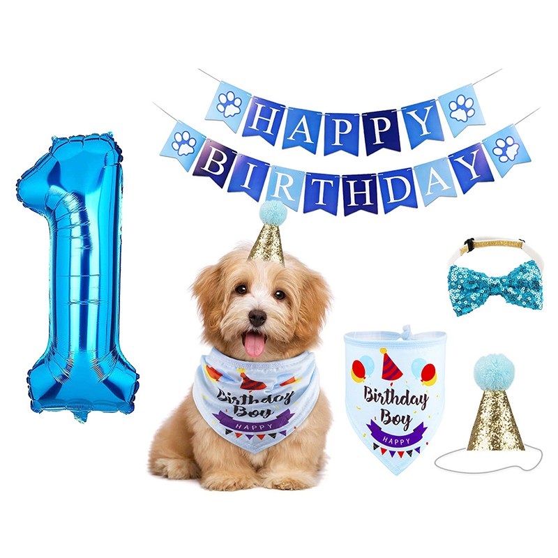 Happy Birthday Banner Dogs 1st Birthday Party Birthday Banner Dog