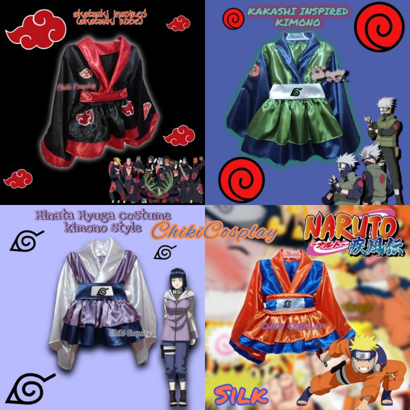 NARUTO INSPIRED DRESS KIMONO HINATA AKATSUKI KAKASHI COSTUME COSPLAY ...