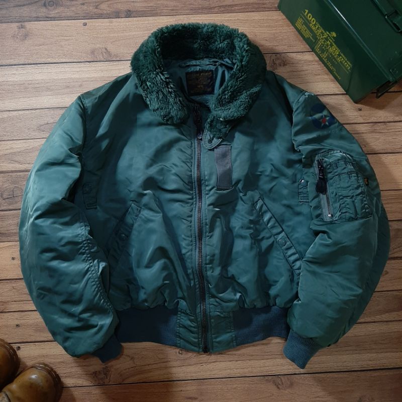 Alpha industries b15 bomber Jacket original usa pilot air force army ...