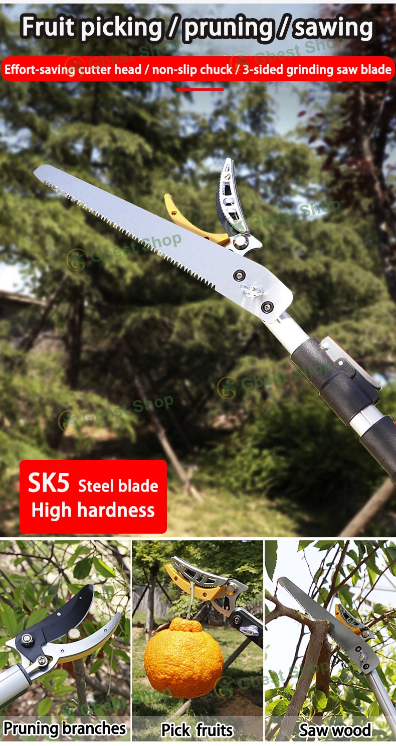 Fruit Picker Tree Branch Cutter Telescopic Pruning Saw Pemetik Buah ...