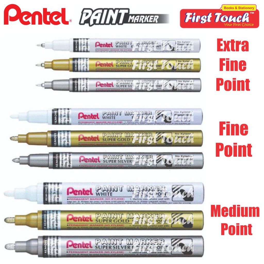 Pentel Permanent Marker Fine Point White