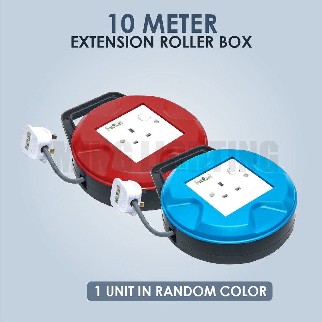 [SIRIM] 5M 7M 10M Round Extension Wire Box Power Cable Roller Trailing