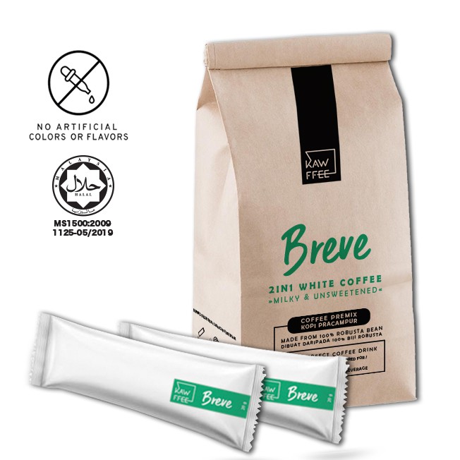 Kawffee 2 in 1 White Coffee Breve / 2 Dalam 1 Kopi Putih Breve Shopee
