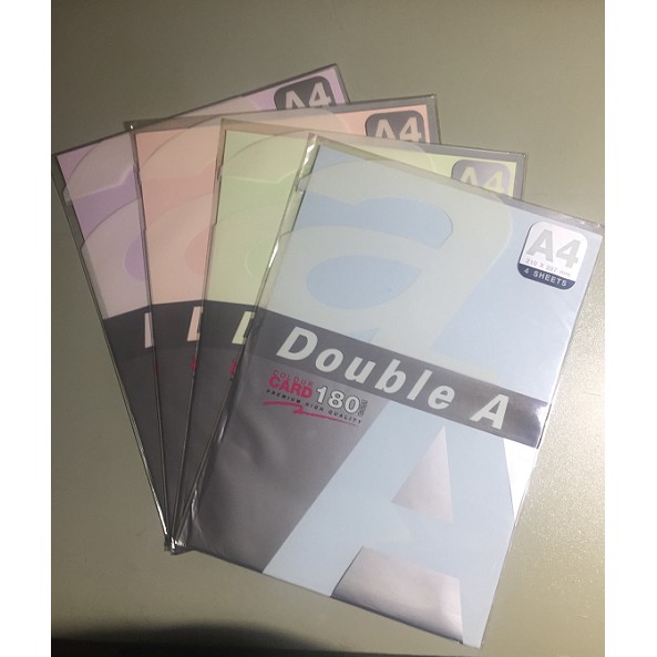 (AA) Double A 180 gsm Mix Color Card| 16 sheets (4 color @ 4 sheets ...