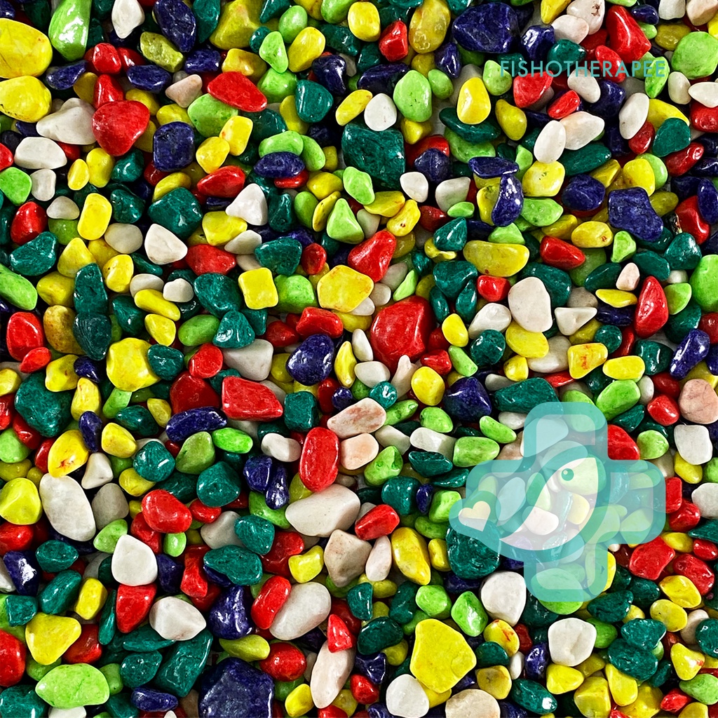 Aquarium Colour Stone 1kg Decoration Colourful Gravel Art Craft Neon ...