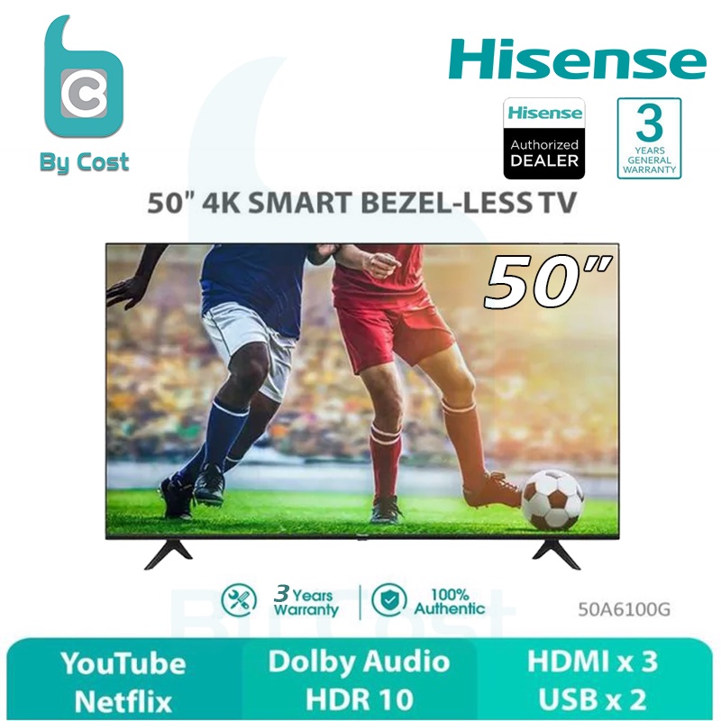 Hisense 50 inch 4K UHD TV Smart 50A6100G | 50A6100