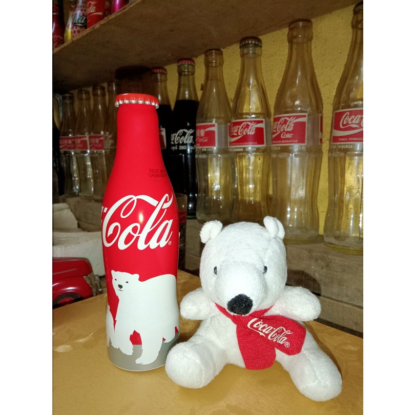 Coca cola polar bear plush in bottle sales
