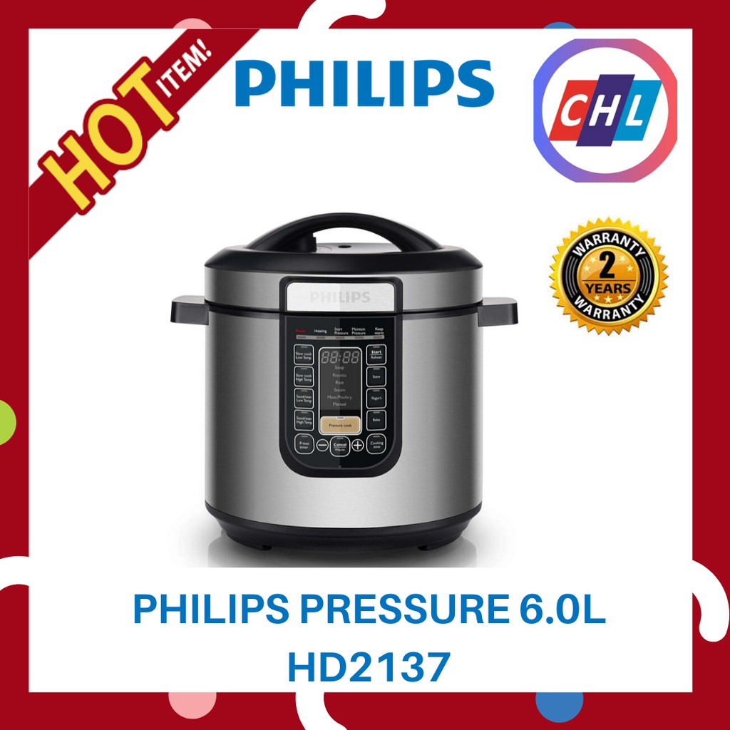 Philips Pressure Cooker with Slow Cooker Function HD2137 (1000W /6L