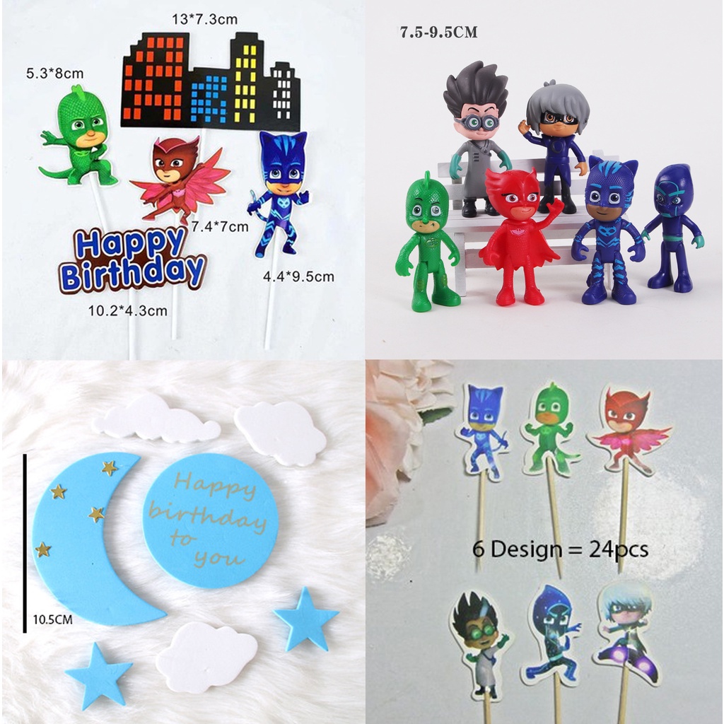 【READY STOCK】 PJMASK Figurines Cake Topper & Decoration Birthday Party