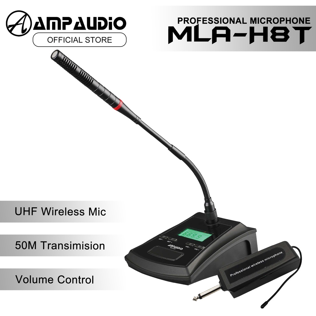 AmpAudio Professional Wireless Goose Neck Conference Desktop