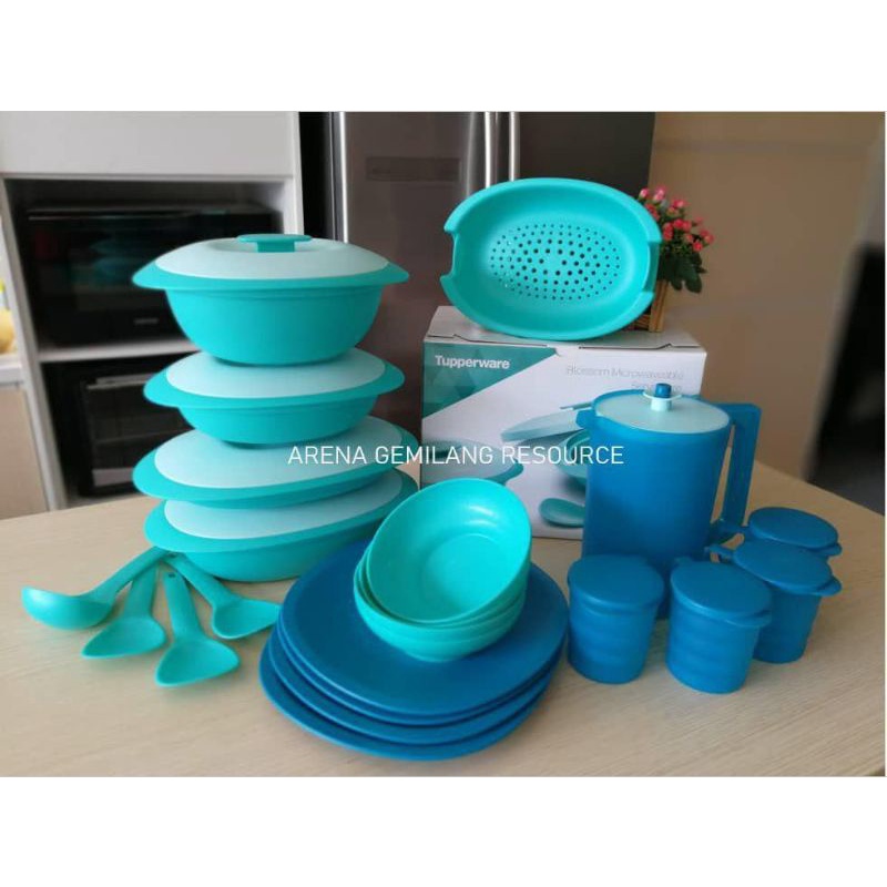 Tupperware Blossom Serveware Set Shopee Malaysia