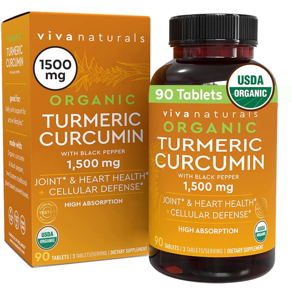 Organic Turmeric Curcumin Supplement[New packing] 1,500mg (90 Tablets