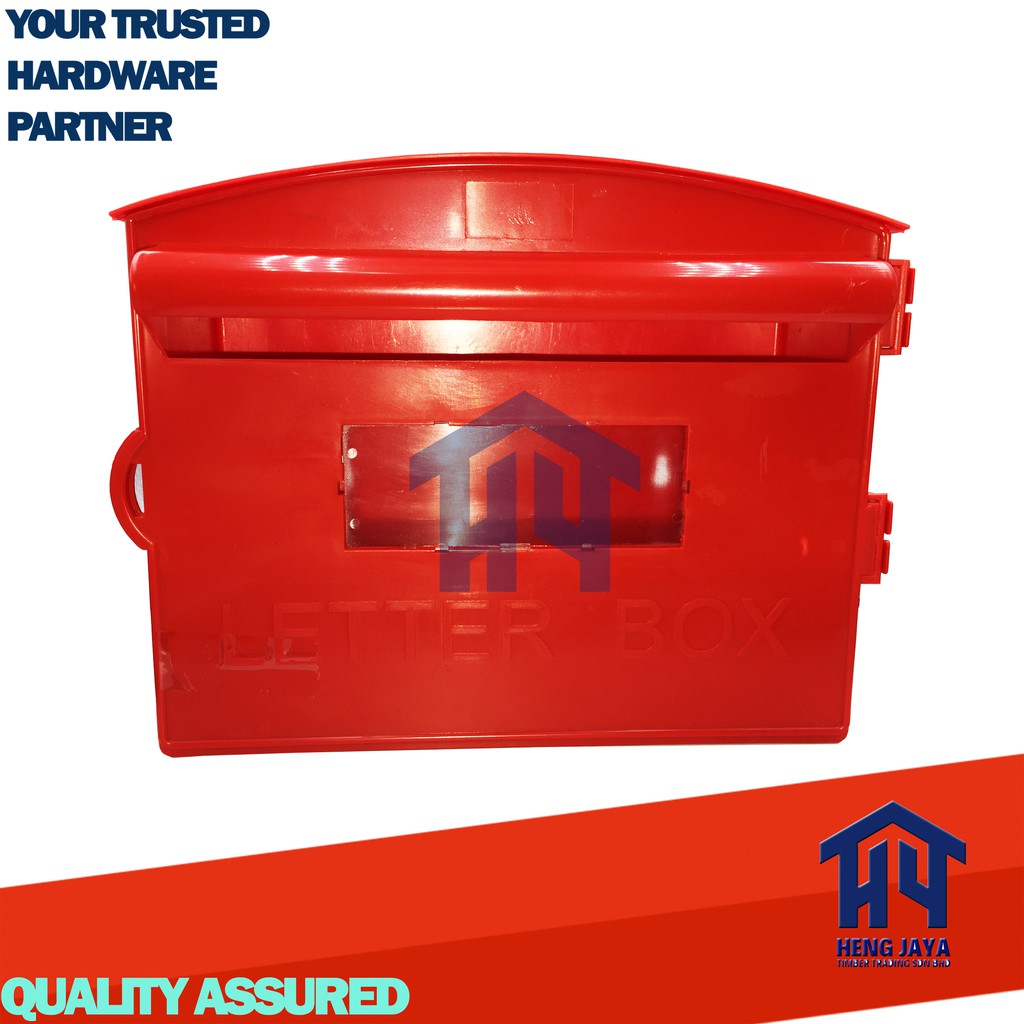 PVC Red Post Letter Box/ Plastic Mail Box/ Peti Surat Plastik/ Mailbox