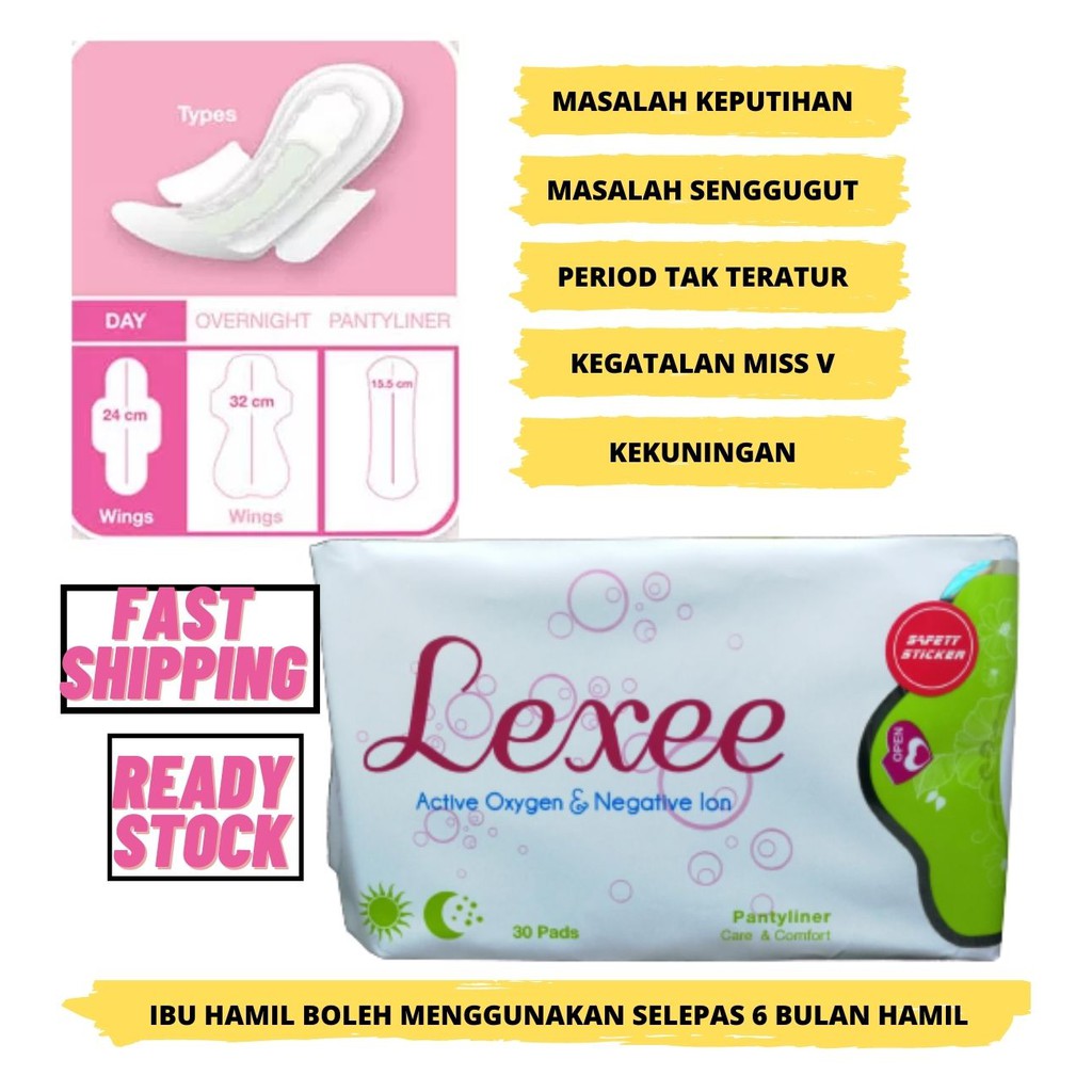 LEXEE Pantyliner - Cegah Keputihan, Period Tidak Teratur & Senggugut ...