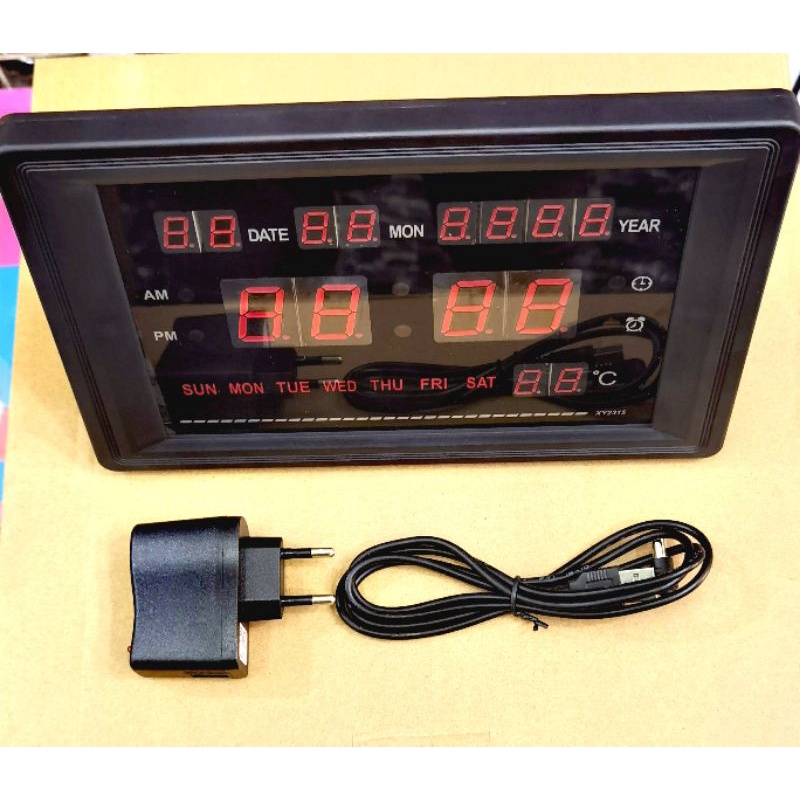 DIGITAL LED CALENDAR ALARM CLOCK TEMPERATURE WALL DESK TIME Shopee