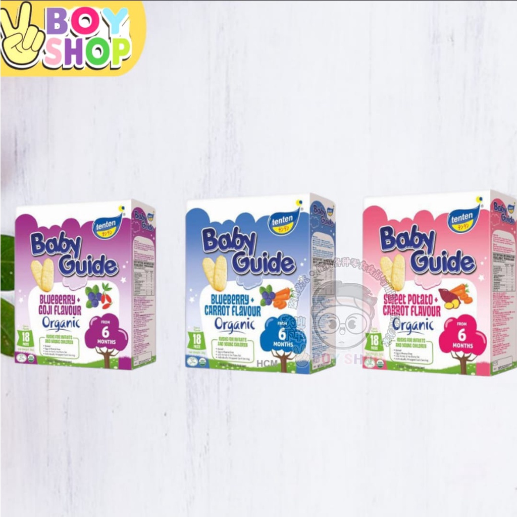 TenTen Baby Guide Organic Rice Rusks 6m+ | Shopee Malaysia