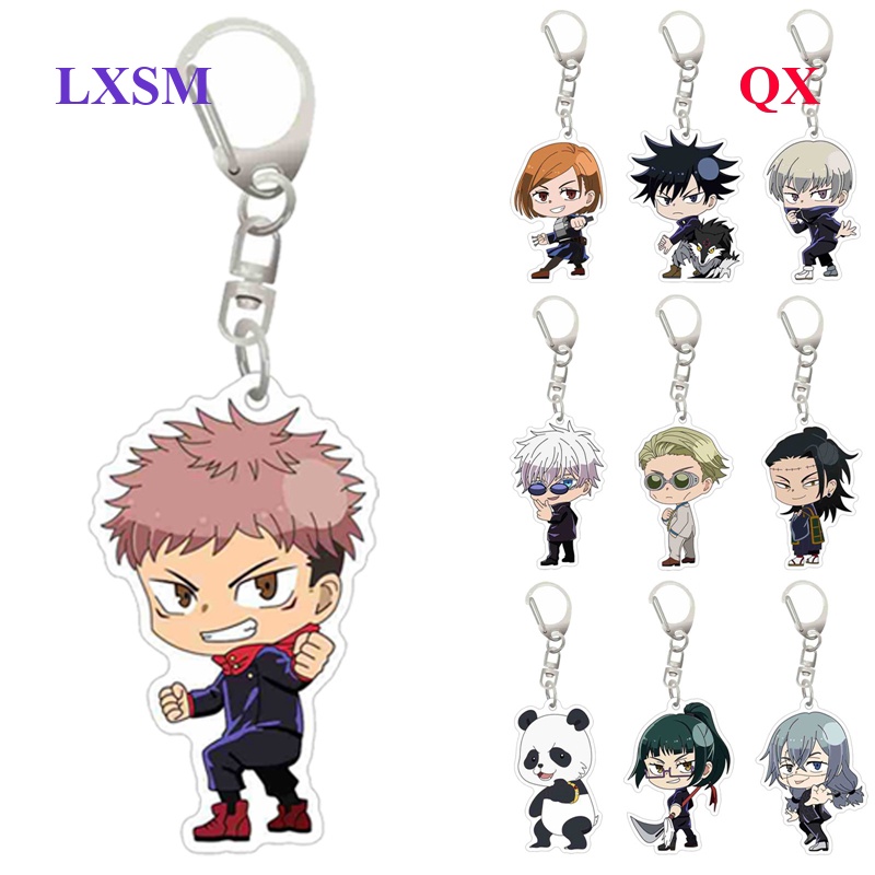 QX Jujutsu Kaisen Acrylic Keychain Cute Yuji Itadori Gojo Satoru Anime ...