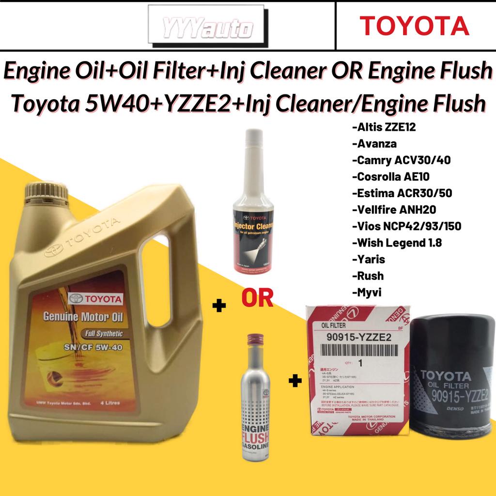 Toyota 5W40 Fully Synthetic SN/CF 5W40 Genuine Engine oil 4L + Oil