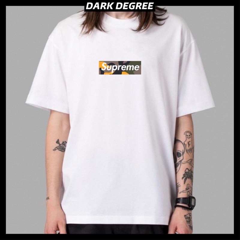 Supreme t shirt white and outlet black