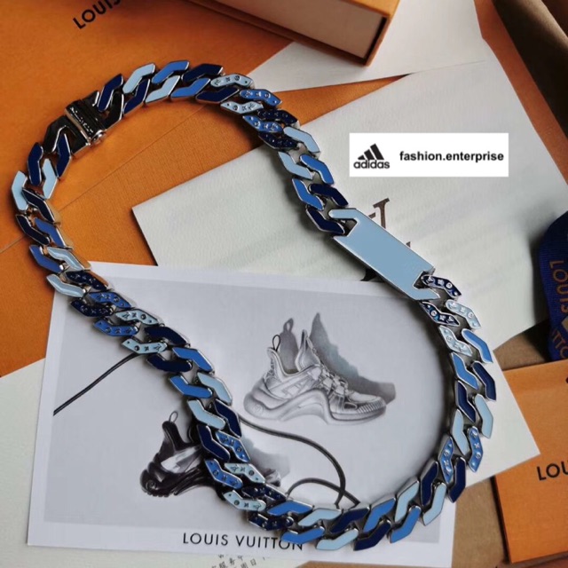 Louis Vuitton Cuban Chain Necklace Blue