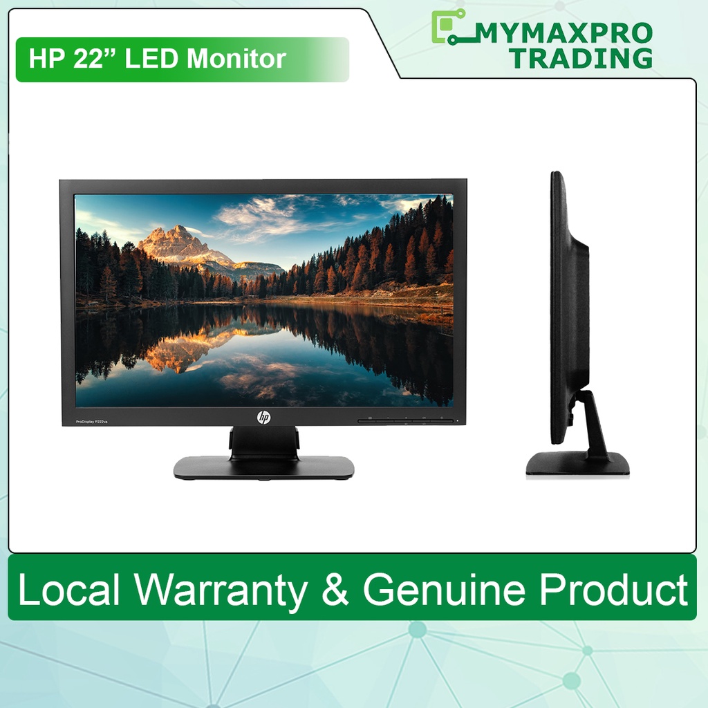 HP ProDisplay P222VA 22" LED Monitor 1920 x 1080 Full HD VGA Display
