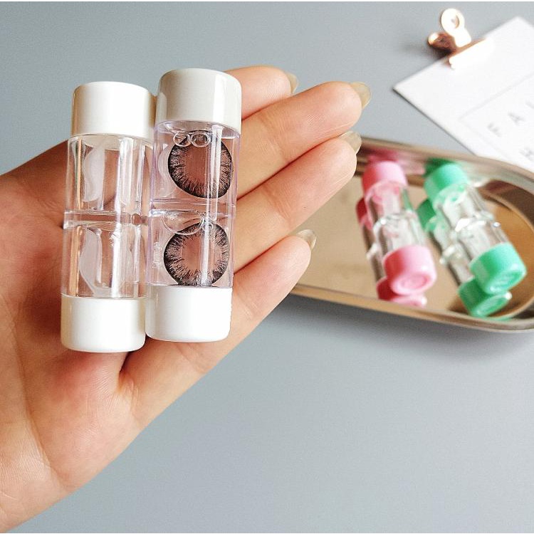 RGP Contact Lens Companion Case Double Head Simple Companion Box