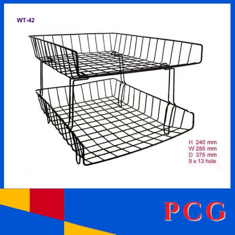 Yosogo 2 Tier Wire Tray Document 420 Shopee Malaysia