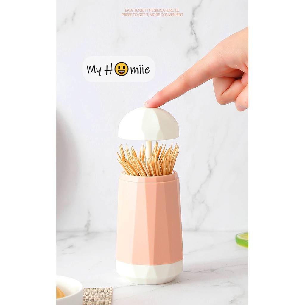 Creative Hand Pressure Automatic Pop-up Toothpick Barrel Box Dispenser ...