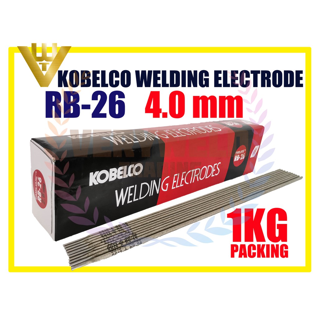 VERYWELD RB26 Kobelco Ubat Welding Electrode Rod 6013 X 1kg (2.6/3.2/4