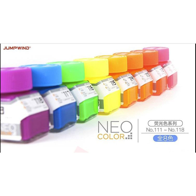 Jumpwind Neo Fluorescent Color Lacquer Paint 18ml Airbrush Gunpla ...