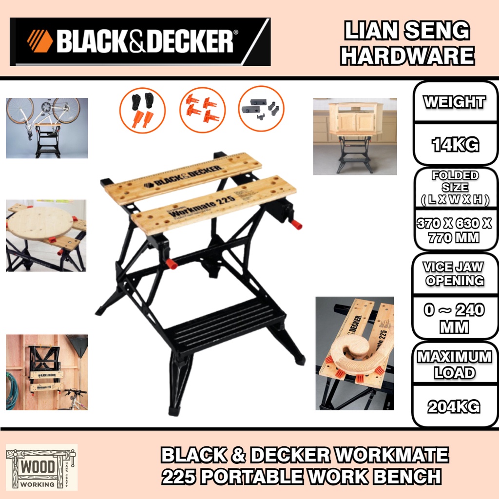 BLACK & DECKER WORKMATE 225 PORTABLE WORK BENCH Shopee Malaysia