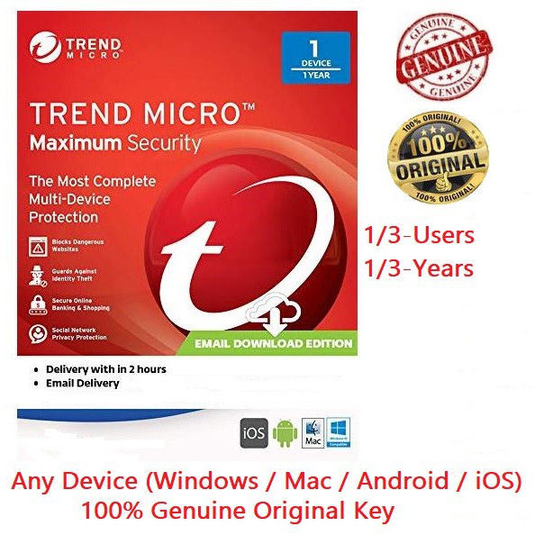 Trend Micro Maximum Security Latest Version For (Windows /Mac/Android ...