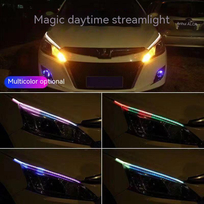 Car Flow Turn Signal Universal Modification Car Daytime Running Light Start Scanning Light Guide