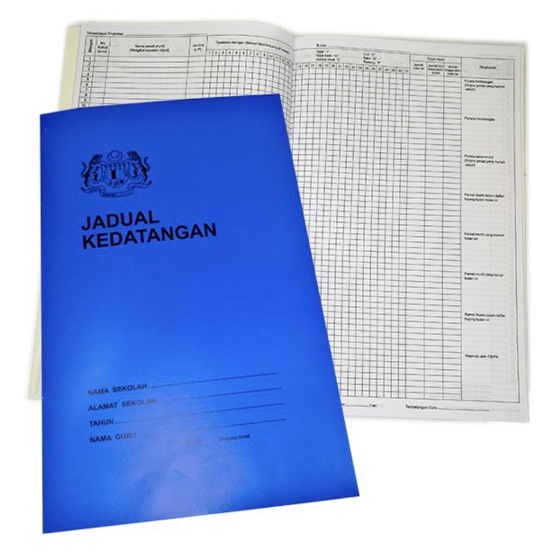 Attendance Book Jadual Kedatangan Buku Rekod Kehadiran Murid