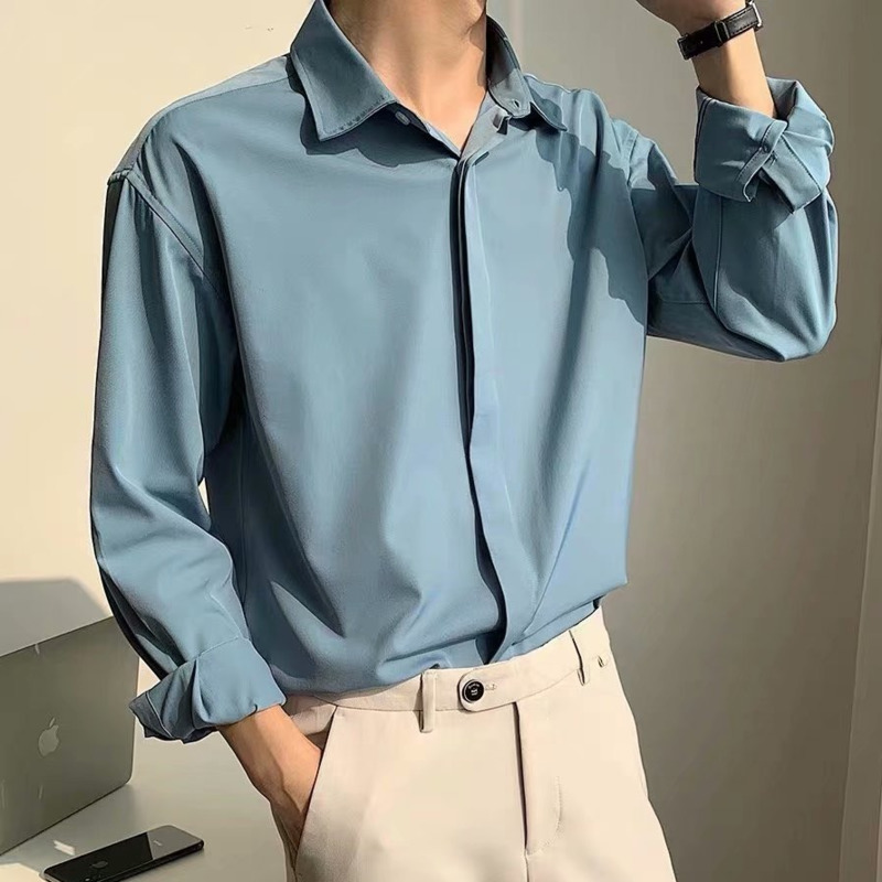 Korean long deals sleeve shirt