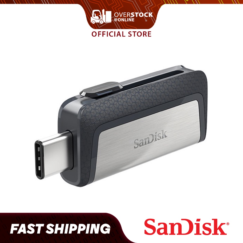 Sandisk ultra dual drive usb type c with 16 32 64 128 256 gb