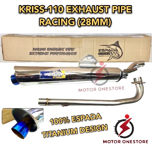 KRISS110 EXZOS RACING ESPADA RACING EXHAUST PIPE TITANIUM E4 28MM KRISS ...