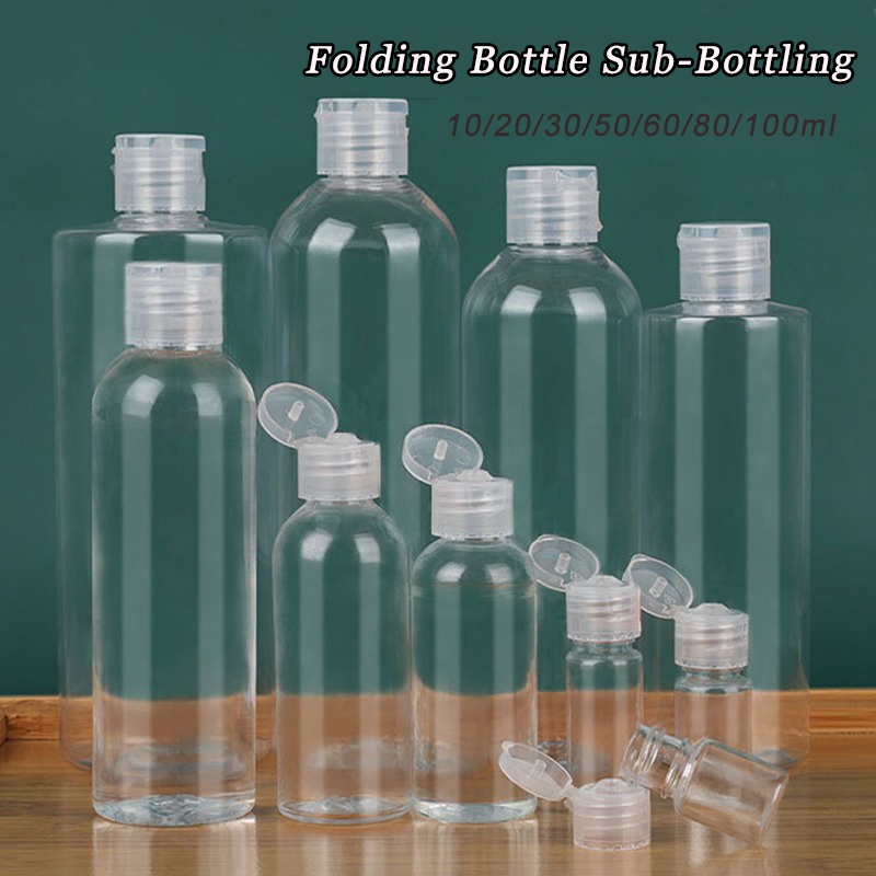 100ML Fliptop Portable Travel Bottle PET Plastic Bottles/ Empty Bottle