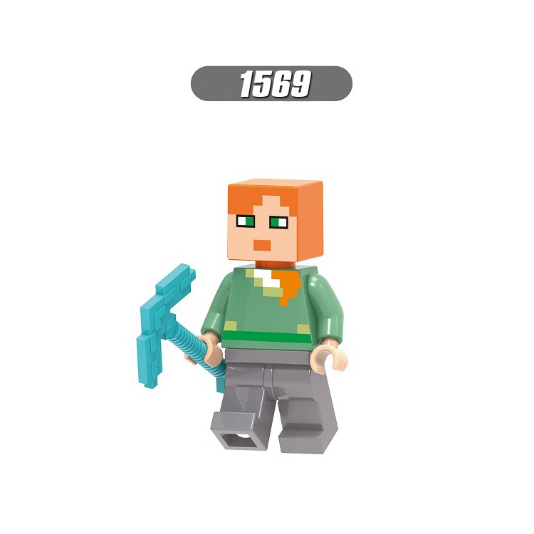 Minecraft Building Blocks Lego Toy Minifigures - Alex | Shopee Malaysia