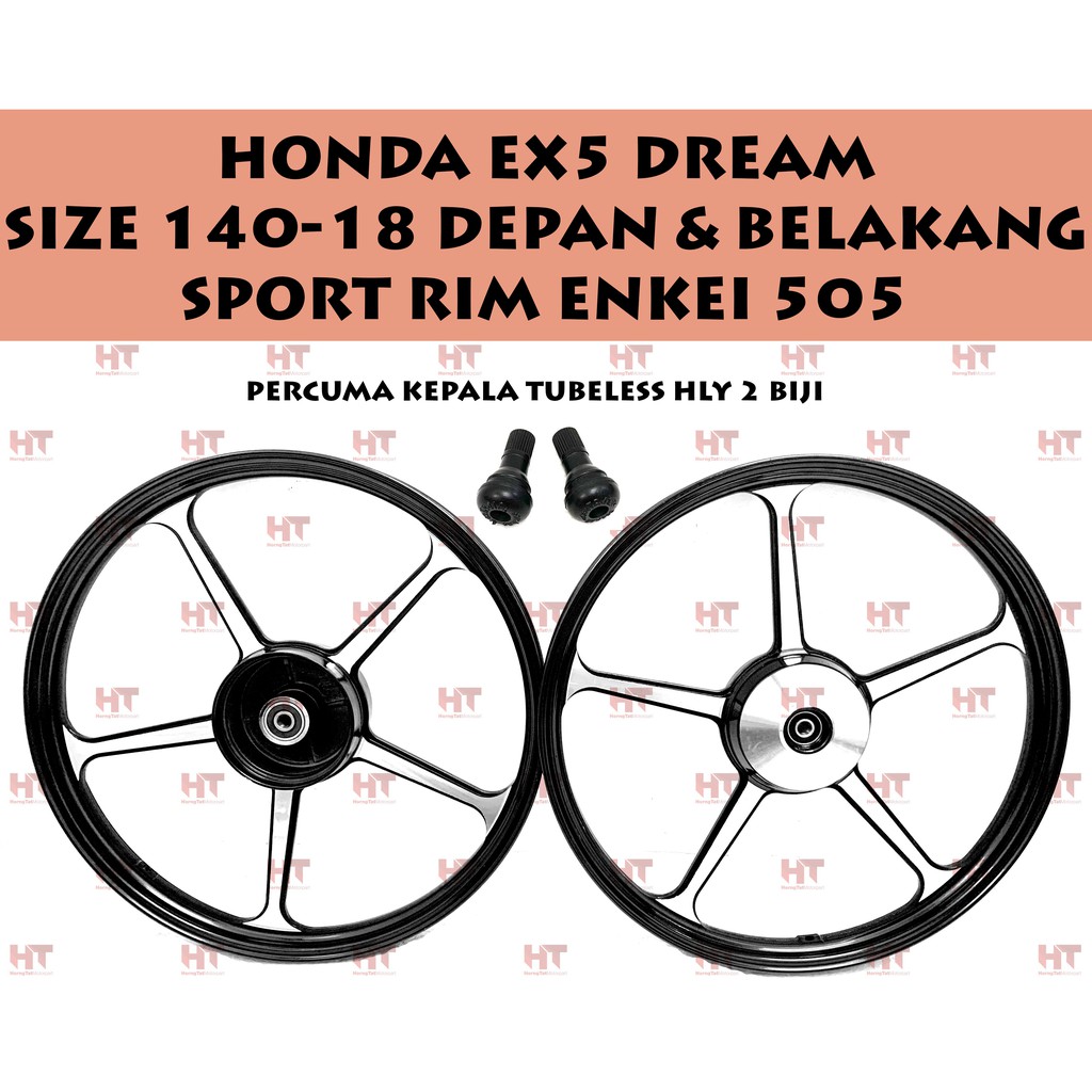 Sport Rim Enkei 505 Honda EX5 Dream(SIze 1.40-18 Depan & Belakang ...