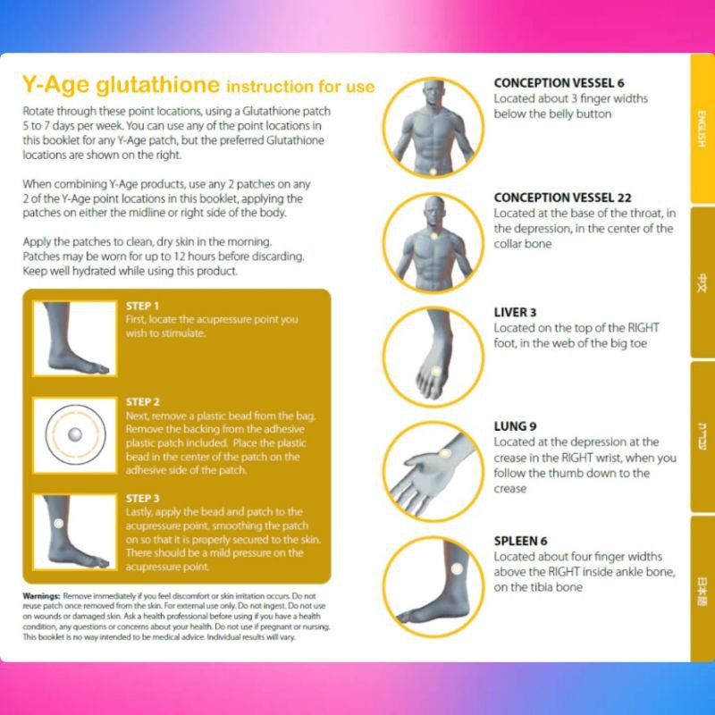 high dose glutathione LifeWave Y-Age Glutathione Patches – Shining Star Health Center main image 0