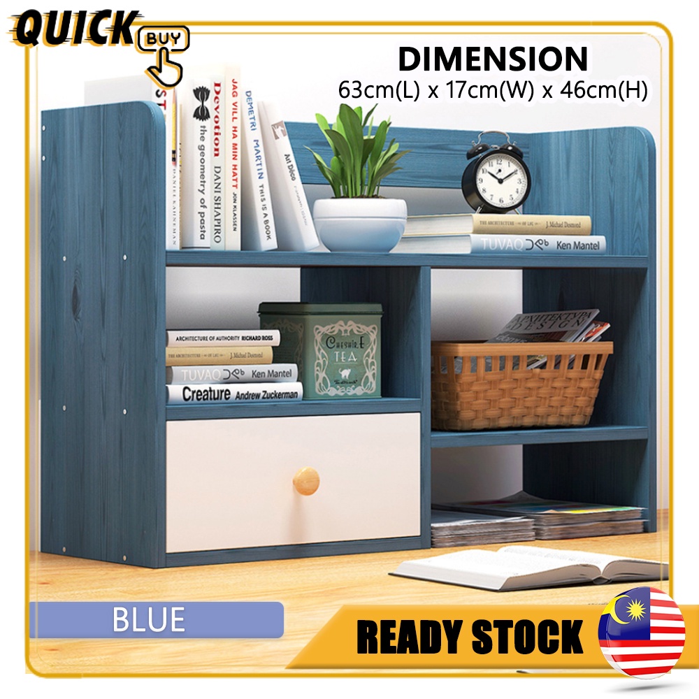 QuickBuy D4743 Sturdy Wooden Table Top Book Rack Book Shelf Table ...
