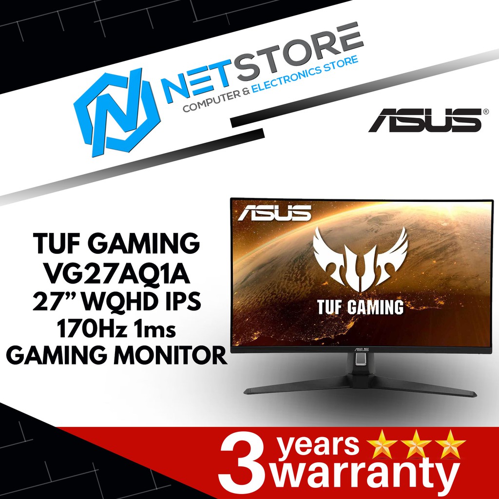 ASUS TUF GAMING VG27AQ1A 27" WQHD IPS 170Hz 1ms GSYNC GAMING MONITOR