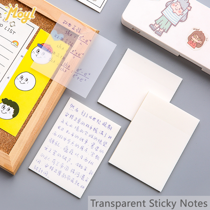 Simple Transparent Sticky Notes Student Guestbook Note Paper Small Note ...